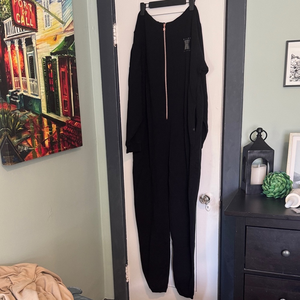 Forever Savage Hooded Onesie in Black Caviar XL